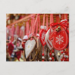 Cartão Postal De Festividades França, Alsácia, Colmar. Mercado de Natal