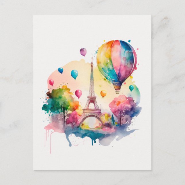 Cartão Postal De Festividades França de Paris (Frente)