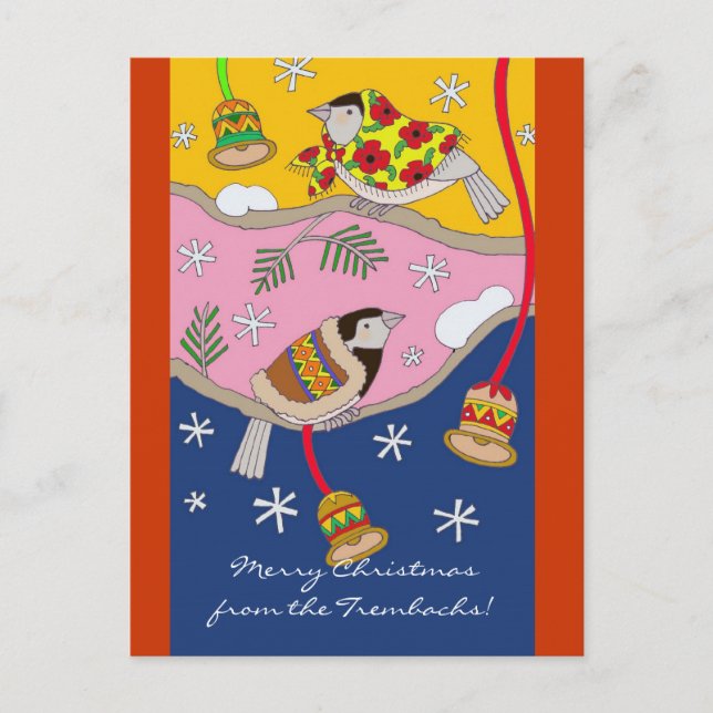 Cartão Postal De Festividades Frango de Natal de Vera Trembach (Frente)