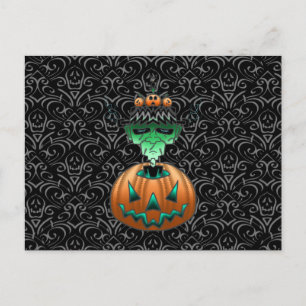 Cartão Postal De Festividades Frankenstein Zombie
