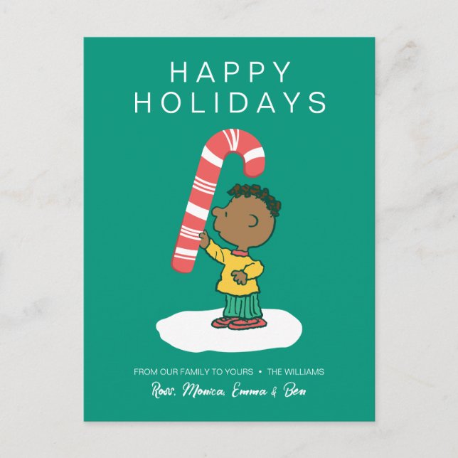 Cartão Postal De Festividades Franklin Peppermint Candy (Frente)