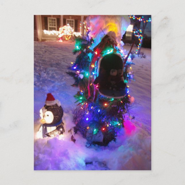 Cartão Postal De Festividades Franscious e caixa postal do tempo do Natal de (Frente)