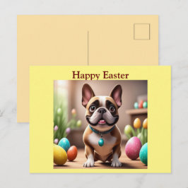 Cartão Postal De Festividades Französische Bulldogge Ostern French Bulldog