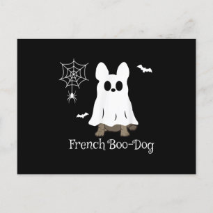 Cartão Postal De Festividades French Bulldog Halloween Francês Boo-Cachorro Pres