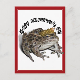 Cartão Postal De Festividades Frog Prince For Valentine's Day