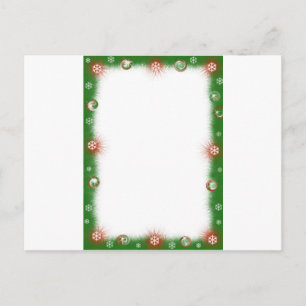 Cartão Postal De Festividades Fronteira de Felpudo da Garland de Natal