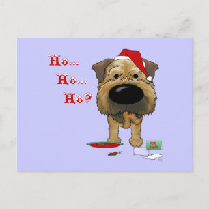 Cartão Postal De Festividades Fronteira Terrier Natal