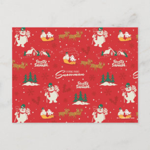 Cartão Postal De Festividades Frosty - O padrão de boneco de neve favorito de to