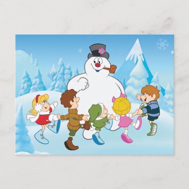 Cartão Postal De Festividades Frosty the Snowman™ Inverno (Frente)