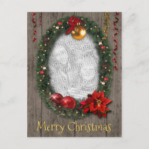 Cartão Postal De Festividades Frota de Natal com sua Foto e Texto