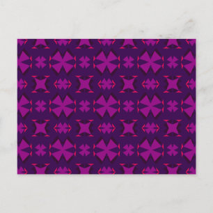 Cartão Postal De Festividades Fuchsia Geotech: A Vibrant Abstract Geometric Text