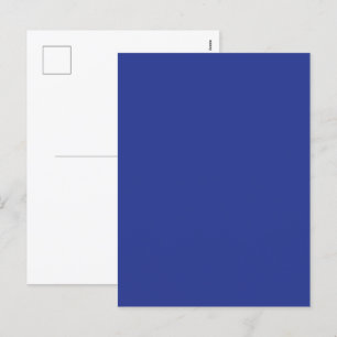 Cartão Postal De Festividades Fundo Azul Profundo Sólido   Design Minimalista Ne