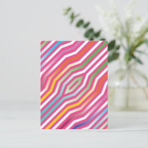 Cartão Postal De Festividades Fundo de listras diagonais simétricas 4