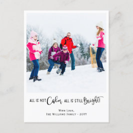 Cartão Postal De Festividades Funny All is Not Calm Holiday Photo Postcard