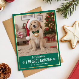 Cartão Postal De Festividades Funny Cute Dog Photo Christmas Holiday Postcard