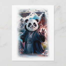 Cartão Postal De Festividades Funny Panda Movie Character on a White