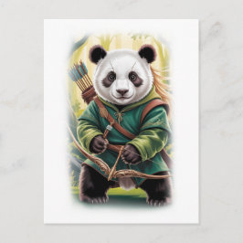 Cartão Postal De Festividades Funny Panda Movie Design on a White