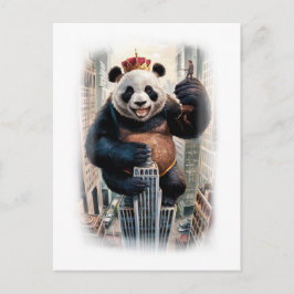 Cartão Postal De Festividades Funny Parody Panda Movie Character on a White