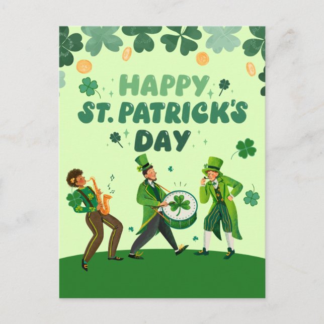 Cartão Postal De Festividades funny st patricks day invitations (Frente)
