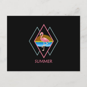 Cartão Postal De Festividades Funny Summer Flamingo Flamingo Lover Cute