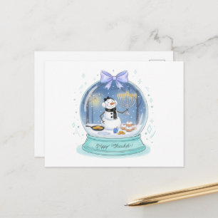 Cartão Postal De Festividades G globo de neve de Chanuká