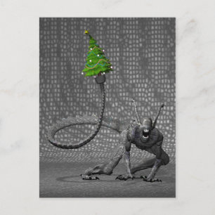 Cartão Postal De Festividades Galactic Santa Claus