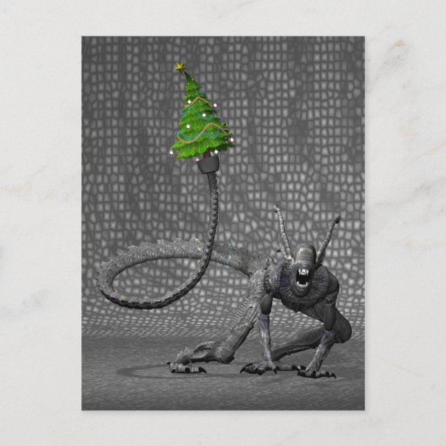 Cartão Postal De Festividades Galactic Santa Claus (Frente)