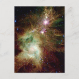 Cartão Postal De Festividades Galáxia das Árvores de Natal