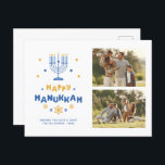 Cartão Postal De Festividades Galeria de 2 Fotos "Happy Hanukkah"<br><div class="desc">Galeria de fotos Feliz Hanukkah.</div>