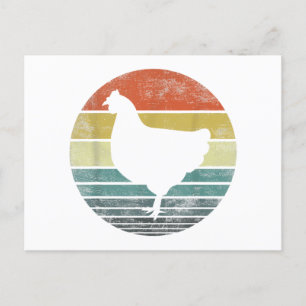 Cartão Postal De Festividades Galinha Presente Façora Engraçada Retro Vintage Mu