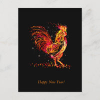 Galo de fogo. Animal flamejante brilho design lega