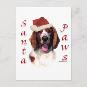 Cartão Postal De Festividades Galsh Springer Spaniel Papais noeis