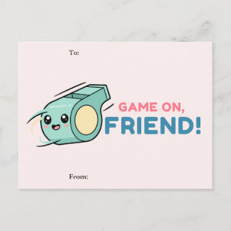 Cartão Postal De Festividades Game On Friend Valentine Card