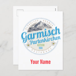 Cartão Postal De Festividades Garmisch Partenkirchen Bavaria Vintage Alps