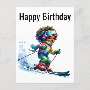 Cartão Postal De Festividades Garota Negra Magia Aniversário Sista Melanin Mulhe