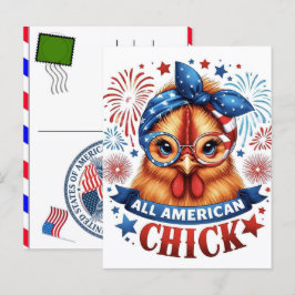 Cartão Postal De Festividades Garoto Americano do Dia 4 de Julho das Crianças Di