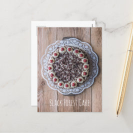 Cartão Postal De Festividades Gateau de Bolo da Floresta Negra para Confeitórios