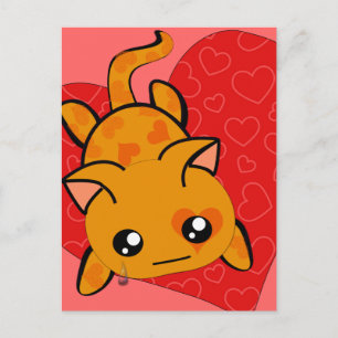 Cartão Postal De Festividades Gatinho Ultra Cute Kawaii