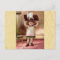 Gato de Natal vitoriano no Tea Tray 1880