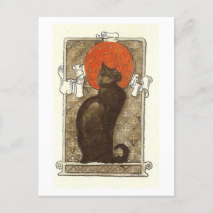 Cartão Postal De Festividades Gato de Steinlein - Art Nouveau