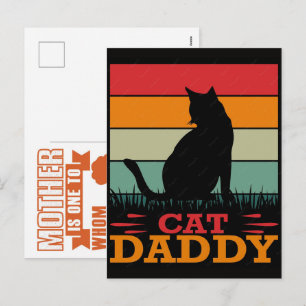 Cartão Postal De Festividades Gato engraçado, mãe de gato, presente de gato para