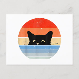 Cartão Postal De Festividades Gato Retro, Gato-Pato, Proprietário De Gatos, Gato