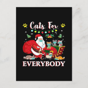 Cartão Postal De Festividades Gatos Natal Para Todos