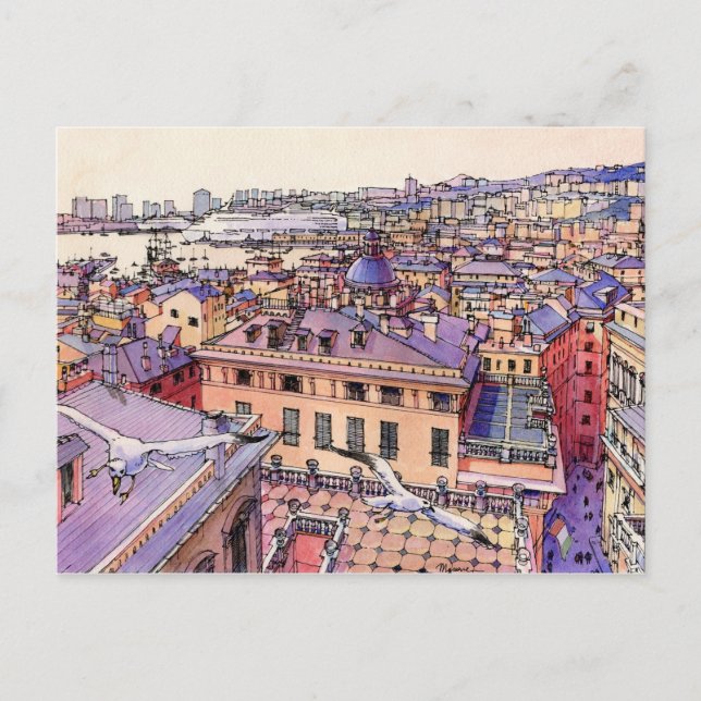 Cartão Postal De Festividades Genova (Frente)