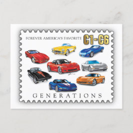 CARTÃO POSTAL DE FESTIVIDADES GERAÇÕES DE ARTE AUTOMÓVEL