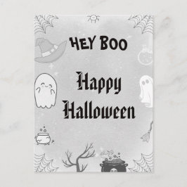 Cartão Postal De Festividades Ghost Halloween bonito