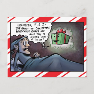 Cartão Postal De Festividades Ghost of Christmas Presents Scrooge