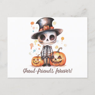 Cartão Postal De Festividades Ghoul-amigos Forever Ghoul Diversão e Halloween Mo