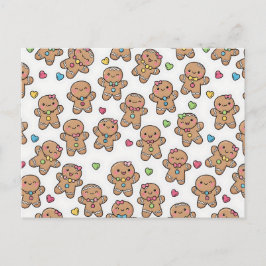 Cartão Postal De Festividades Gingerbread Men Christmas Postcard