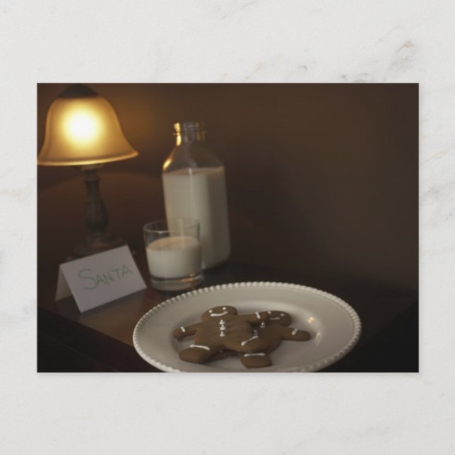 Cartão Postal De Festividades Gingercake Cookies Santa Claus (Frente)